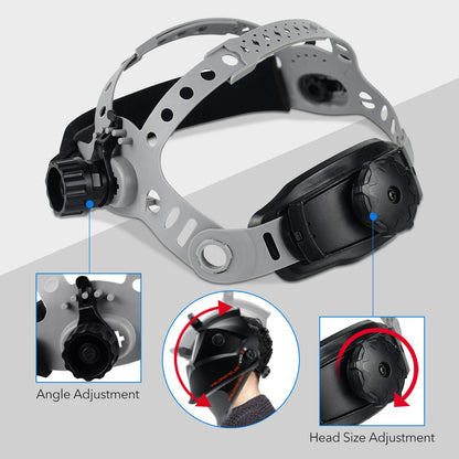 TRQWH Replacement Welding Helmet Headgear Adjustable Welding Hood Headgear with Sweatband Welder Helmet Accessories for Square Hole Welding Helmet