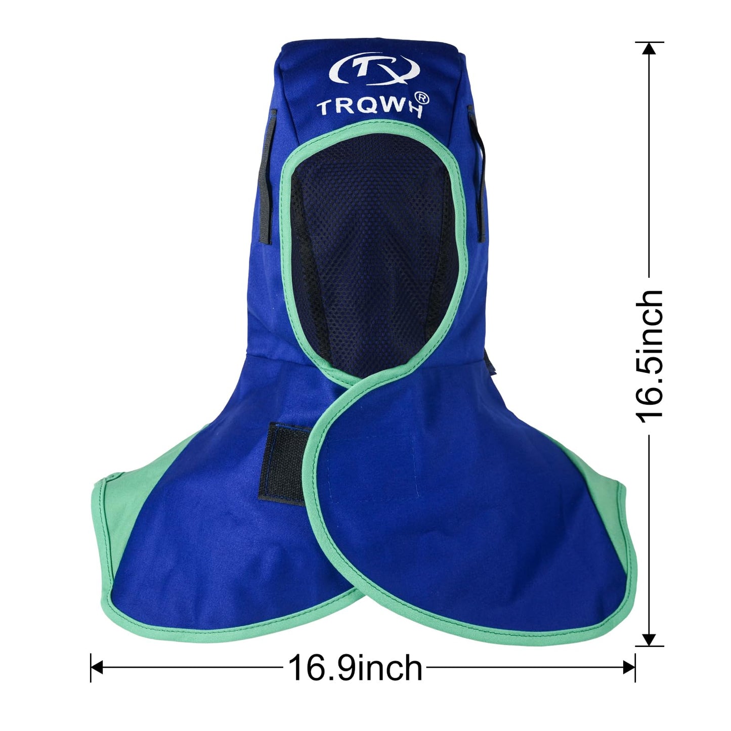 TRQWH Welding Hood Neck Protection - Heat and Abrasion Resistant Protective Head Cover, Welding Caps with Neck Shoulder Drape (Blue)