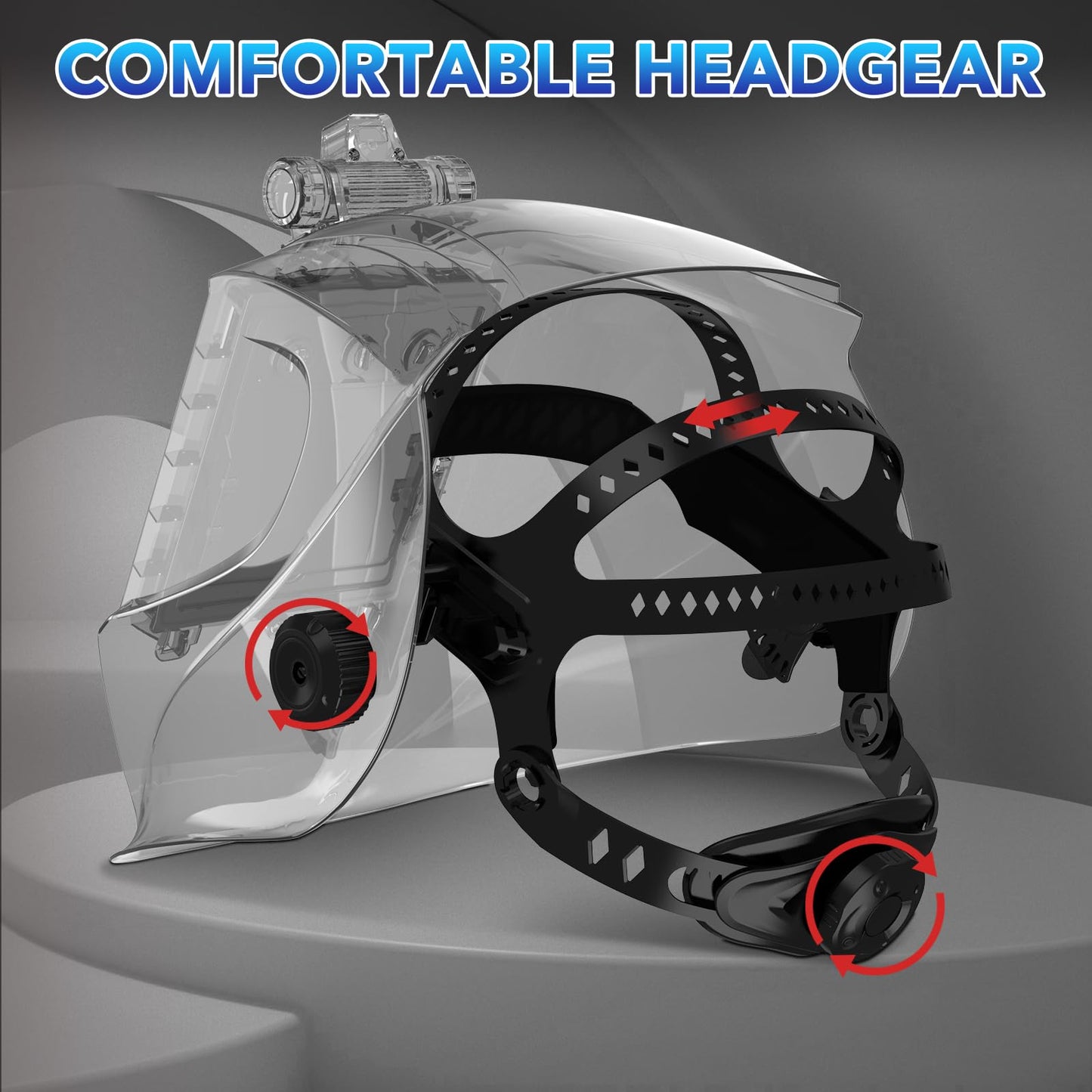 TRQWH Welding Helmet Headgear - Welding Hood Headgear Replacement Head Gear Welding Helmet Accessories with Sweatband for Round/Square Hole Helmet (Square Hole)