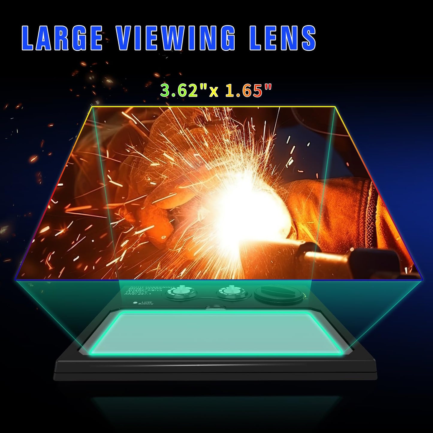 TRQWH Welding Helmet Welding Hood Auto Darkening Solar Powered True Color Welding Mask 2 Arc Sensor Wide Shade 9-13 Flaming Skull Welder Helmet with Grinding Cut for MIG TIG ARC