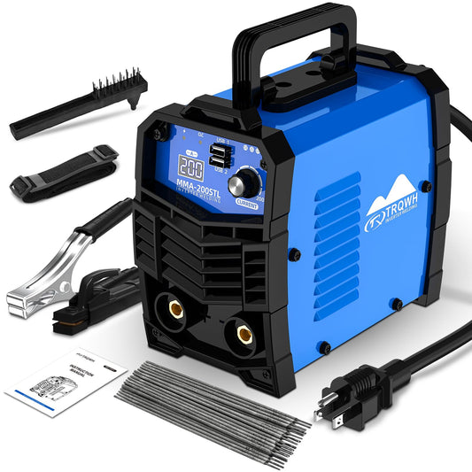 TRQWH Mini Welding Machine 110V 200A Stick Welder Machine Portable ARC Welder with IGBT Digital Display Hot Start for Beginners and Professionals Welder