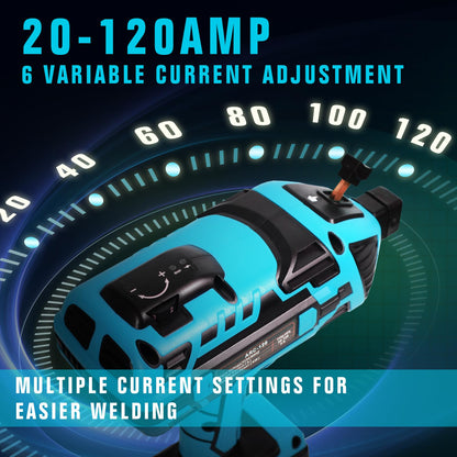 TRQWH 120A Welding Machine Handheld 110V Portable Stick Welder ARC Welder Machine IGBT Inverter Mini MMA Welder Machine Fit for 1/16"-1/8" Rods (TRQ-WM120BLUE)