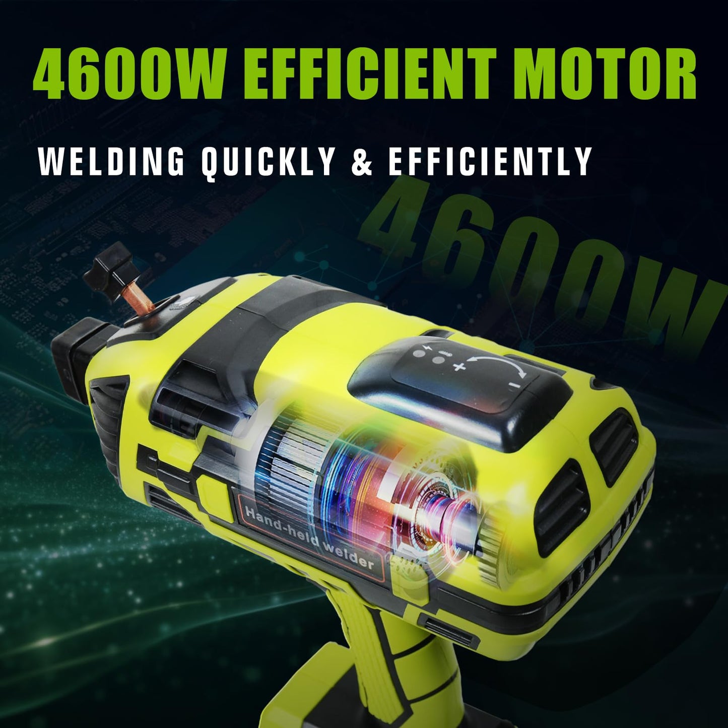 TRQWH Portable Welder Machine 110V ARC Handheld Welder IGBT Inverter Welding Gun Stick Welder 5 Variable Current Adjustment Hand Held Welding Machine, Fit for 1/16"-1/8" Welding Rods (Green)
