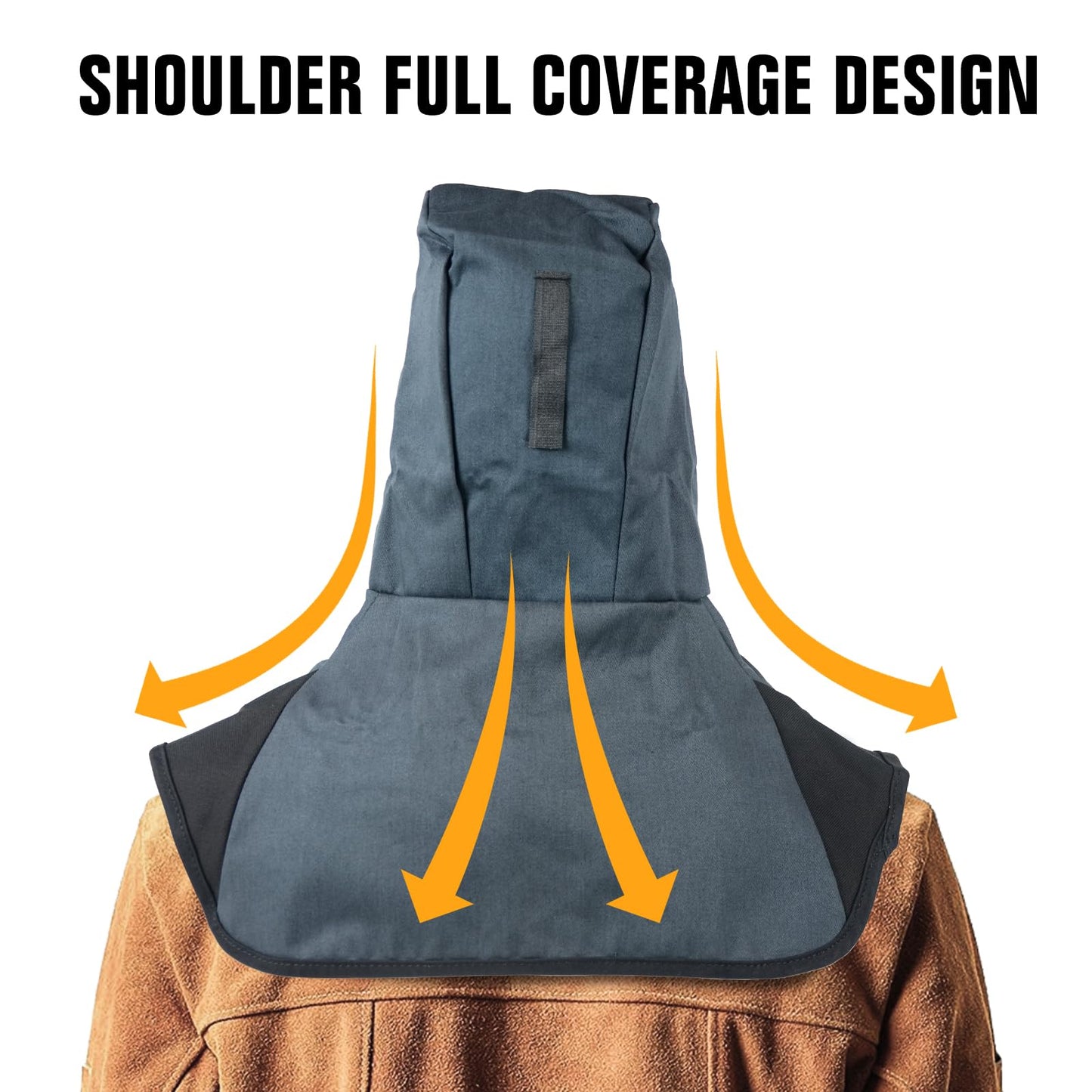 TRQWH Welding Hood Neck Protection - Heat and Abrasion Resistant Protective Head Cover, Welding Caps with Neck Shoulder Drape (Grey)