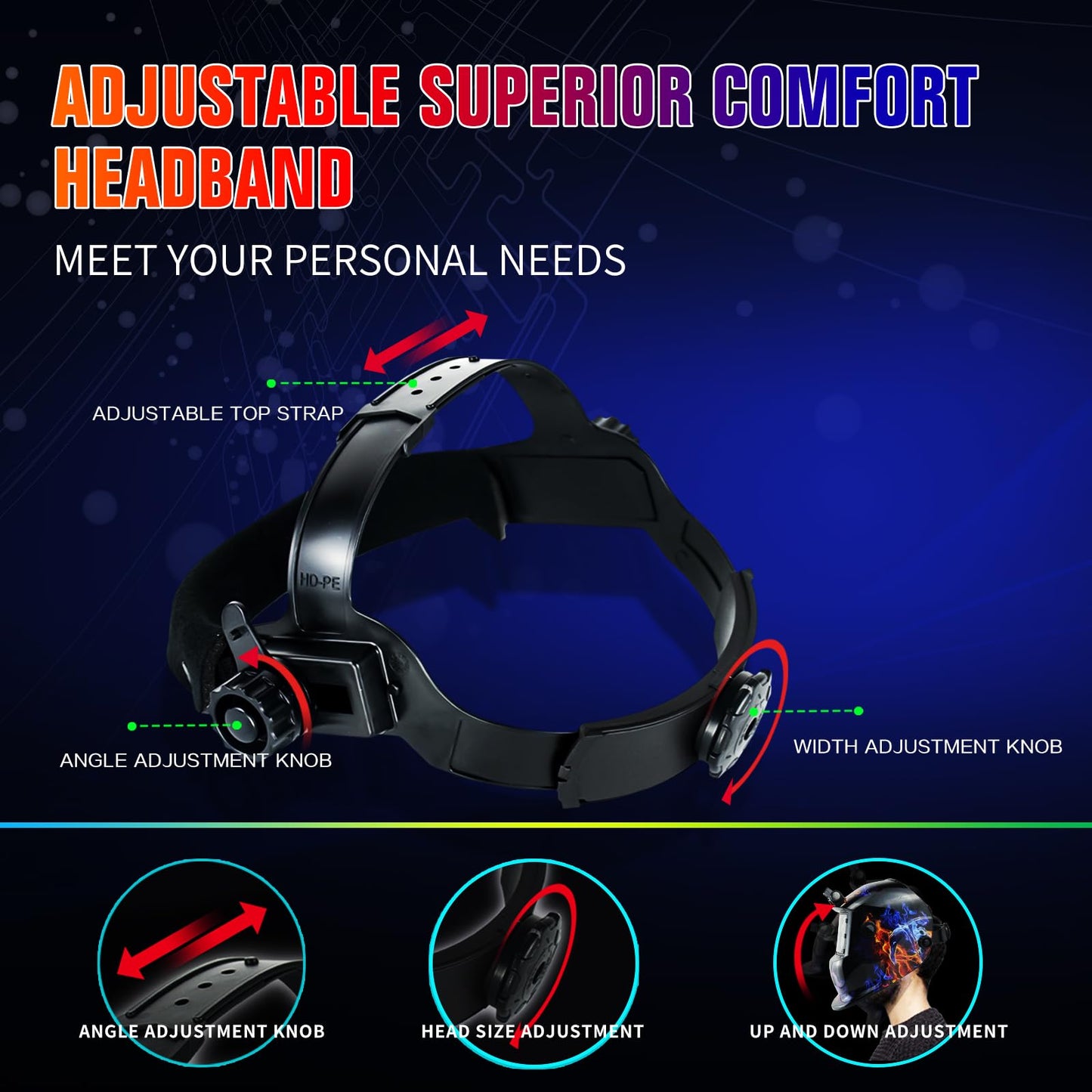 TRQWH Welding Helmet Welding Hood Auto Darkening Solar Powered True Color Welding Mask 2 Arc Sensor Wide Shade 9-13 Flaming Skull Welder Helmet with Grinding Cut for MIG TIG ARC