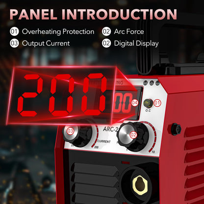 YesRight 200A Mini Stick Welder 110V Portable Welding Machine, IGBT Inverter Arc Welder Machine with Hot Start Arc Force Anti-Stick, for Beginners and Professionals Welder