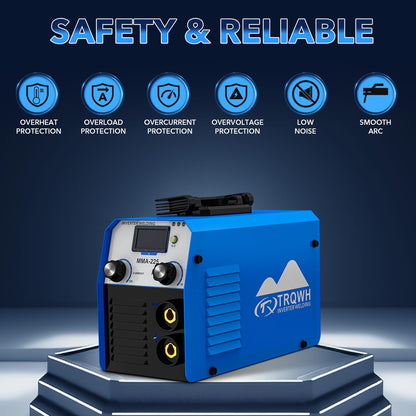 TRQWH Welding Machine 110V/220V Stick Welder ARC Welder Machine IGBT Inverter Mini MMA Welder Tig/Mig Portable Welding Machine (TRQ-MMA225)