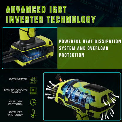TRQWH Portable Welder Machine 110V ARC Handheld Welder IGBT Inverter Welding Gun Stick Welder 5 Variable Current Adjustment Hand Held Welding Machine, Fit for 1/16"-1/8" Welding Rods (Green)