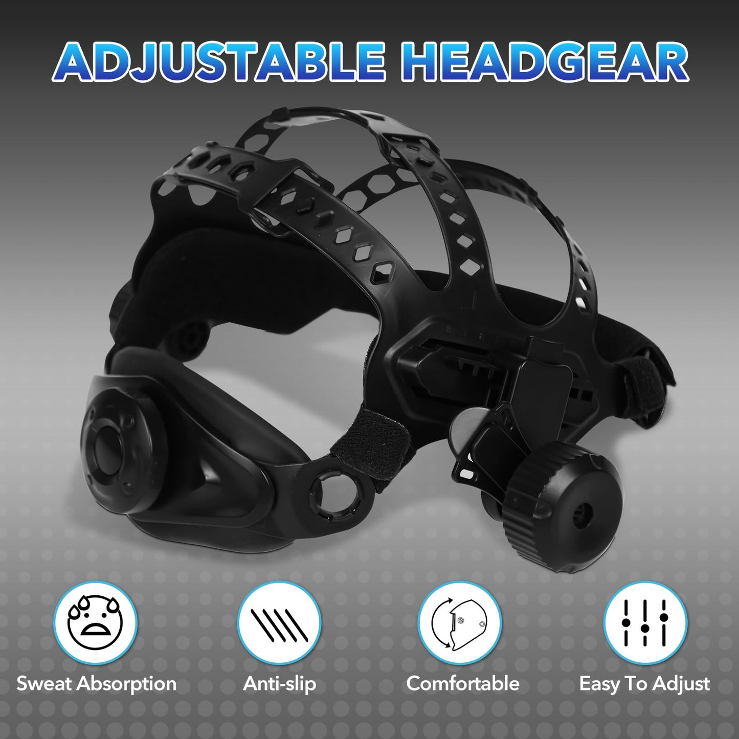 TRQWH Welding Helmet Headgear - Welding Hood Headgear Replacement Head Gear Welding Helmet Accessories with Sweatband for Round/Square Hole Helmet (Square Hole)