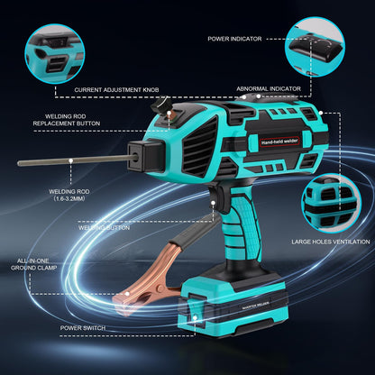 TRQWH 120A Welding Machine Handheld 110V Portable Stick Welder ARC Welder Machine IGBT Inverter Mini MMA Welder Machine Fit for 1/16"-1/8" Rods (TRQ-WM120BLUE)
