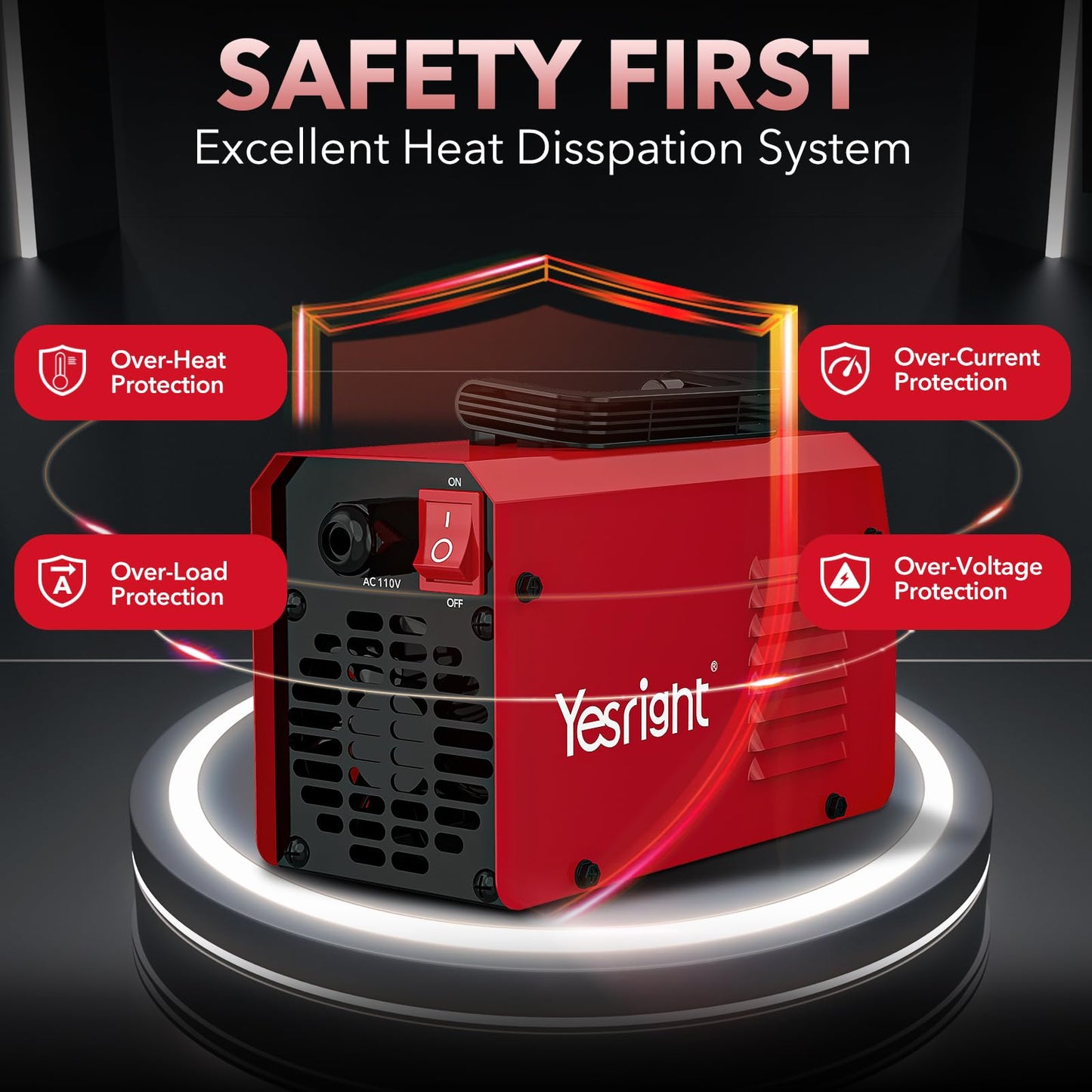 YesRight 200A Mini Stick Welder 110V Portable Welding Machine, IGBT Inverter Arc Welder Machine with Hot Start Arc Force Anti-Stick, for Beginners and Professionals Welder