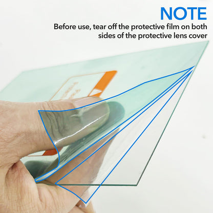 TRQWH 10 PCS Welding Helmet Lens Clear Cover 6 Outer (5.4"x4.8") 4 Inner (4.1"x3.4") Replaceable Protective Cover Lens Welding Accessories