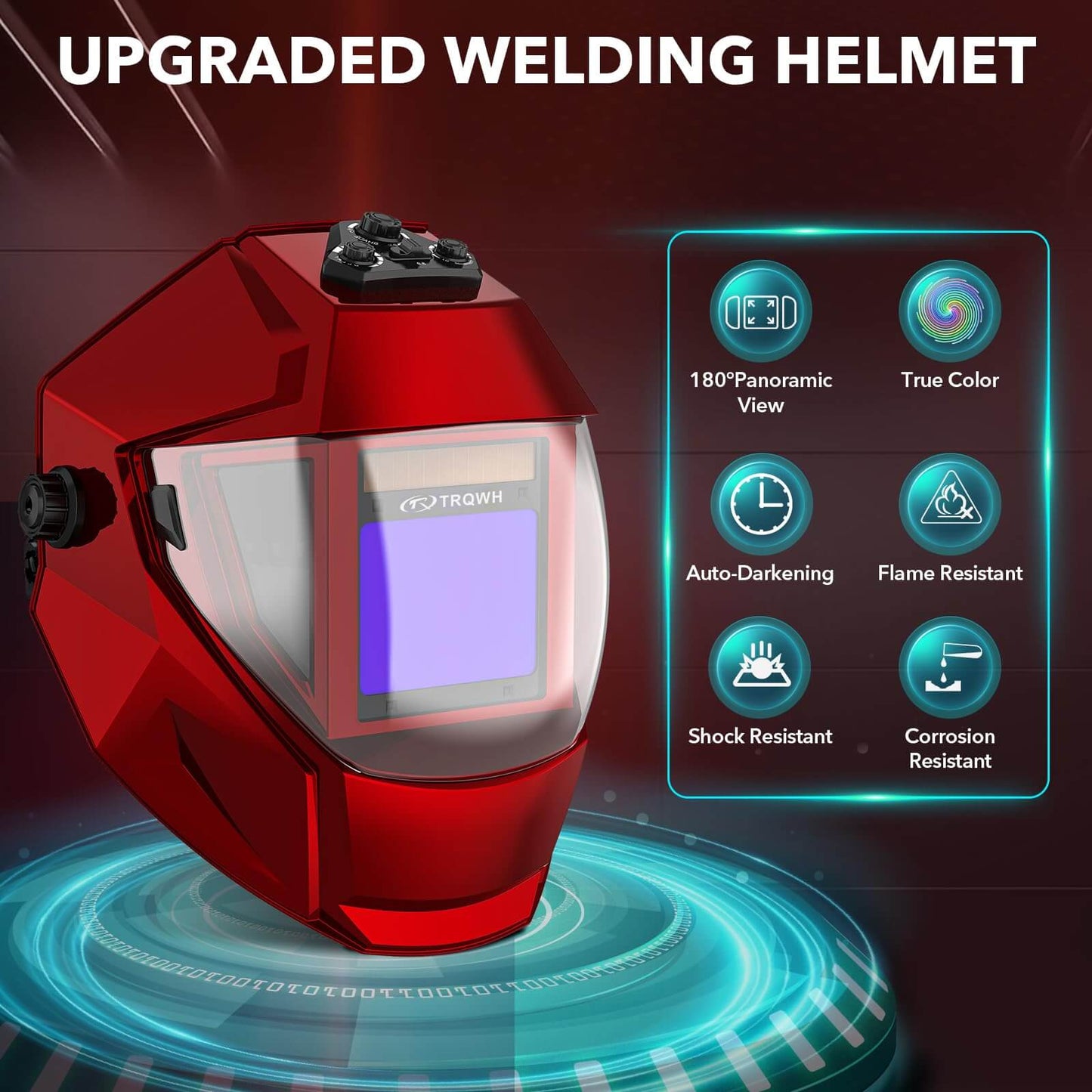 Panoramic View Welding Helmet & Welding Tools Backpack