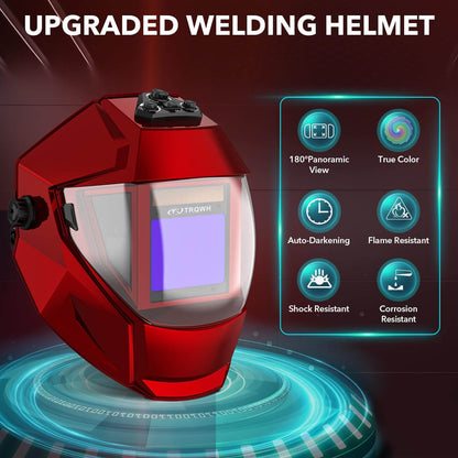 Panoramic View Welding Helmet & Welding Tools Backpack
