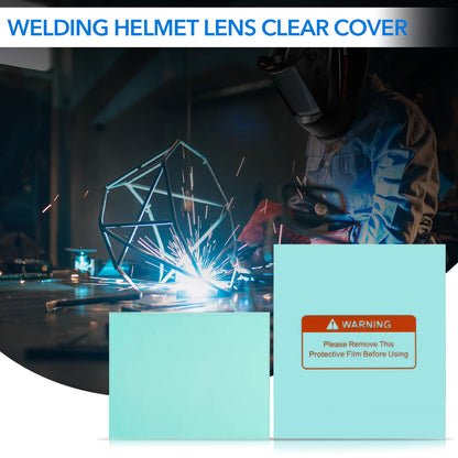 TRQWH 10 PCS Welding Helmet Lens Clear Cover 6 Outer (5.4"x4.8") 4 Inner (4.1"x3.4") Replaceable Protective Cover Lens Welding Accessories