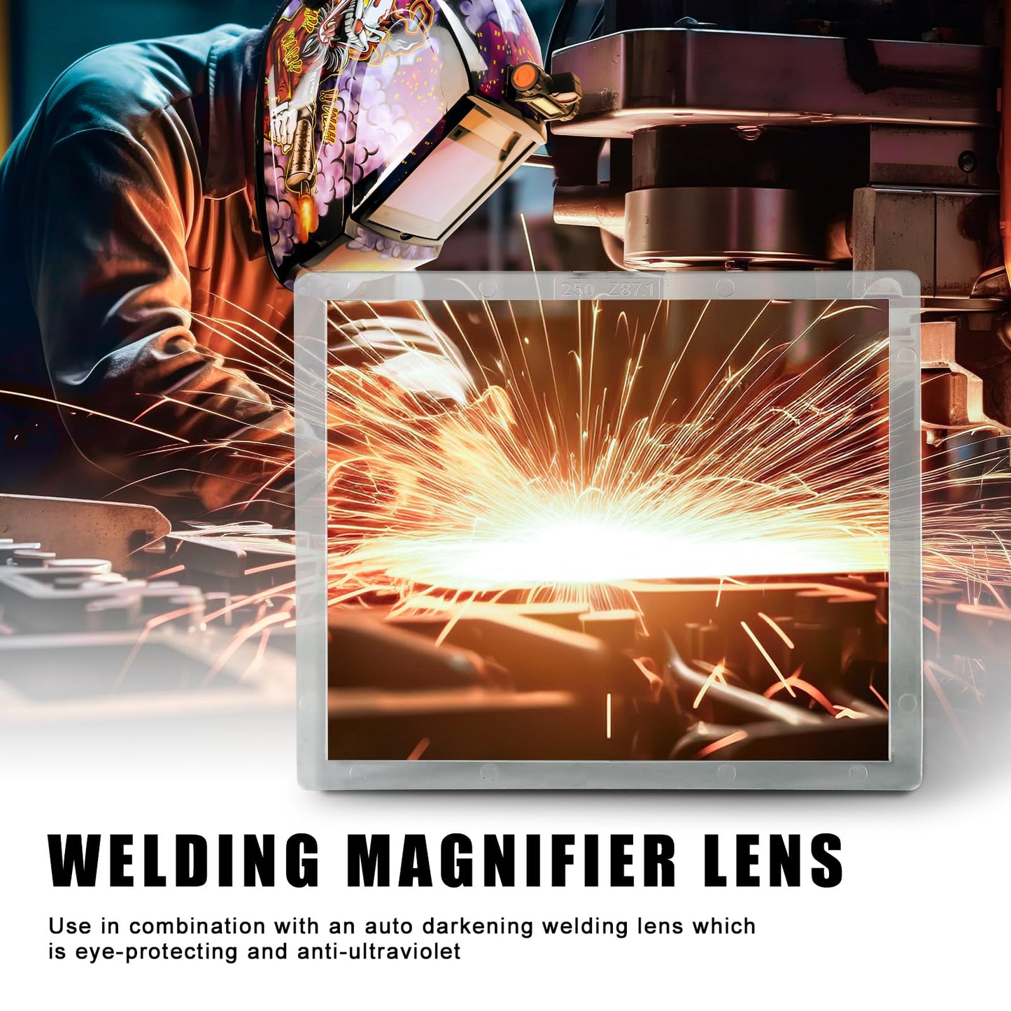 TRQWH Welding Helmet Magnifying Lens 2.0/2.5 Diopter Eye-Protecting Welder Accessories Magnifier Cheater Lens (L-2.5 Diopter)