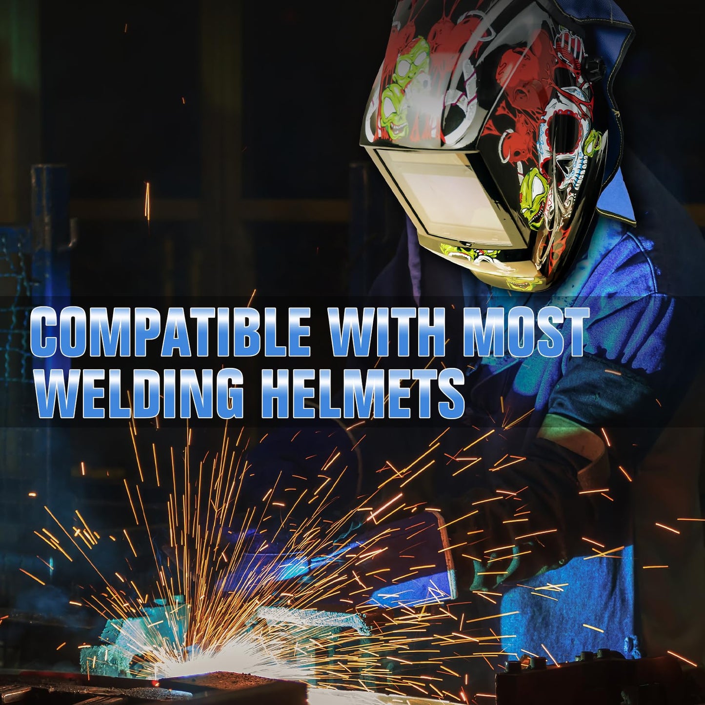 TRQWH Welding Helmet Bib Cover Extended Split Wrap-Around Helmet Back Cover with Press Fit Seal, for Most Welding Helmets (TRQ-WHKZZ)