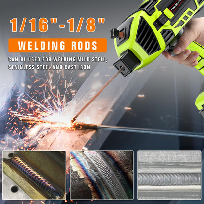 YesRight 120A Welding Machine Handheld 110V Portable Electric ARC Welder Gun Hand Held Welder Machine with IGBT Inverter 5 Variable Current Adjustment for 1/16''-1/8'' Welding Rods