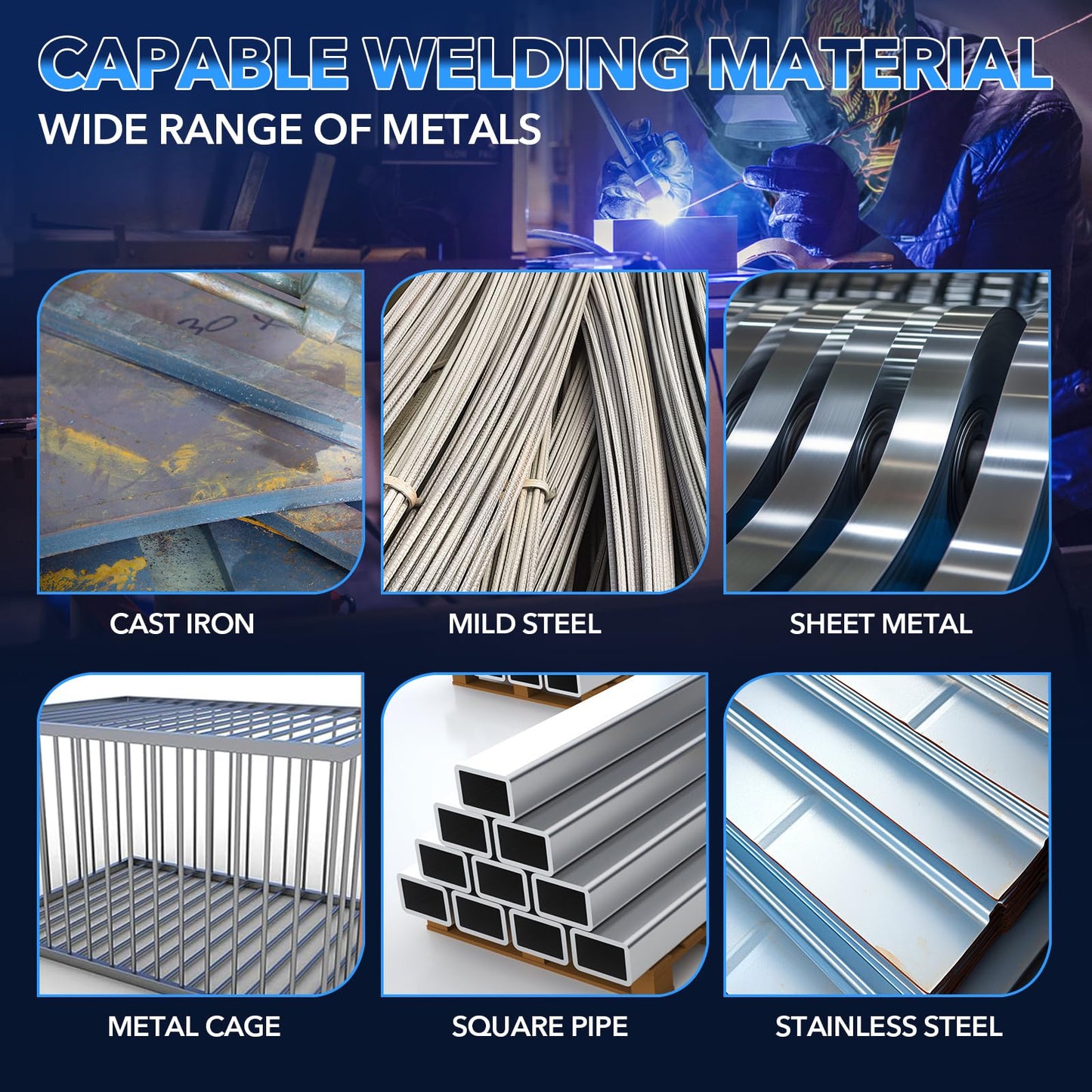 TRQWH 255A Welding Machine 110V/220V Stick Welder ARC Welder Machine IGBT Inverter Mini MMA Welder Tig/Mig Portable Welding Machine(255A)