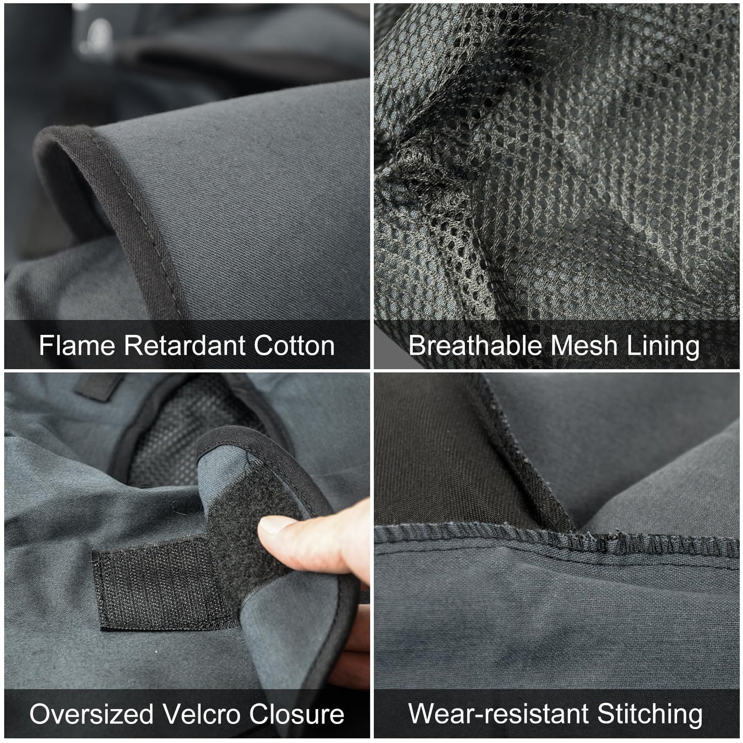 TRQWH Welding Hood Neck Protection - Heat and Abrasion Resistant Protective Head Cover, Welding Caps with Neck Shoulder Drape (Grey)