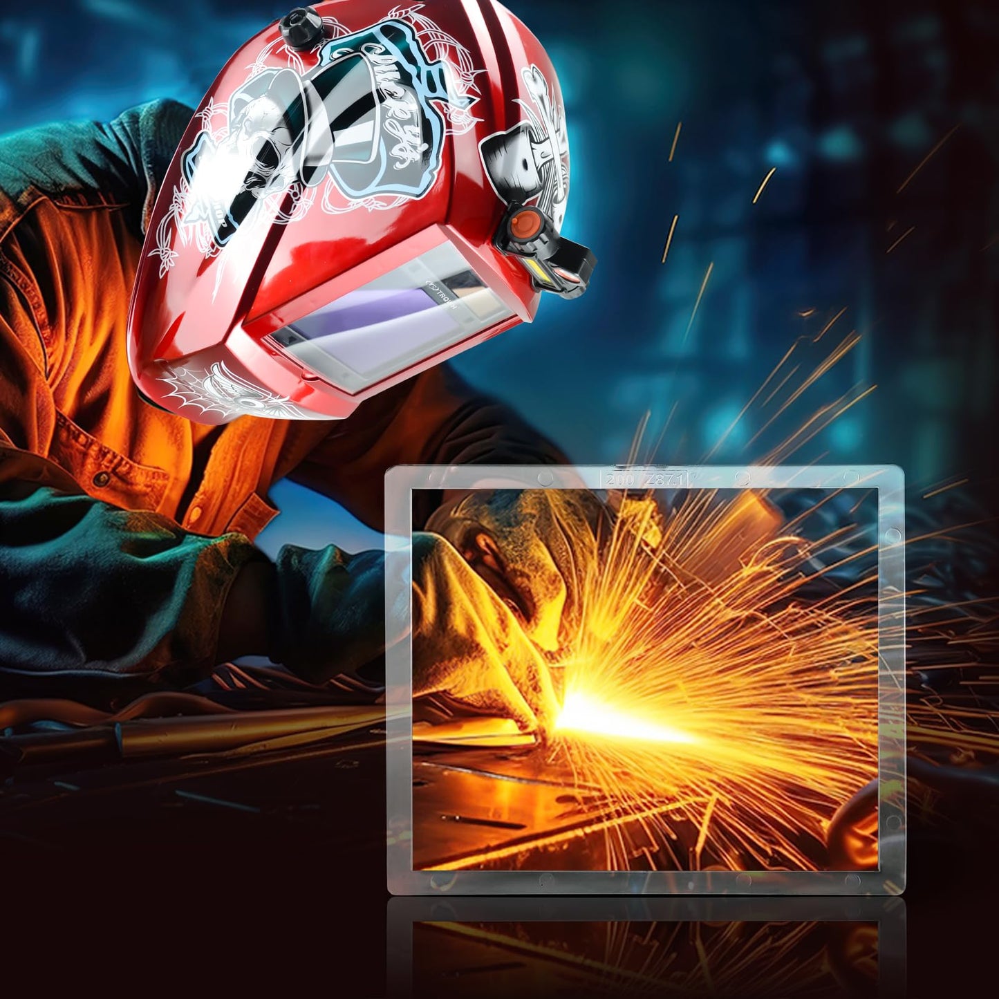 TRQWH Welding Helmet Magnifying Lens 2.0/2.5 Diopter Eye-Protecting Welder Accessories Magnifier Cheater Lens (L-2.0 Diopter)