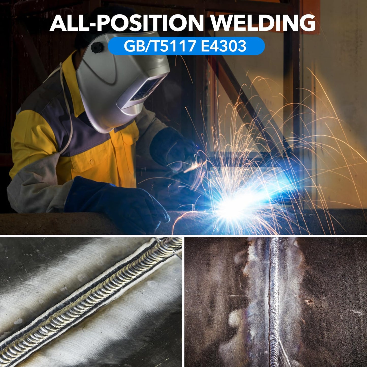 YesRight 1/8" Stick Welding Electrode Rods J422 Carbon Steel Welding Rod for Welding Machine 4.5LB