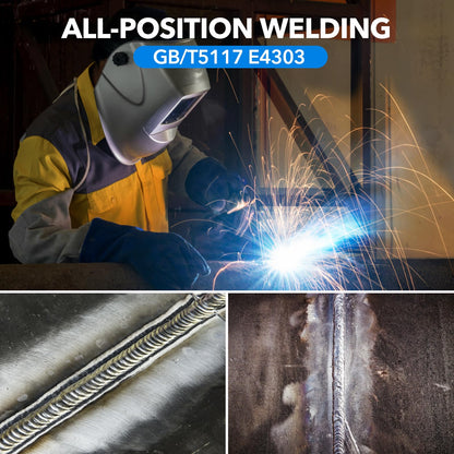 YesRight 1/8" Stick Welding Electrode Rods J422 Carbon Steel Welding Rod for Welding Machine 4.5LB