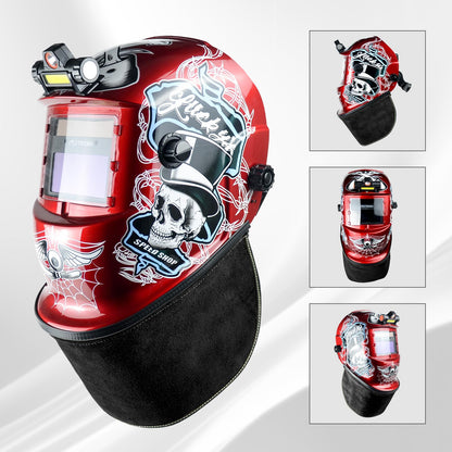 TRQWH Welding Helmet Bib Cover Extended Split Wrap-Around Helmet Back Cover with Press Fit Seal, for Most Welding Helmets (TRQ-Blackbib)