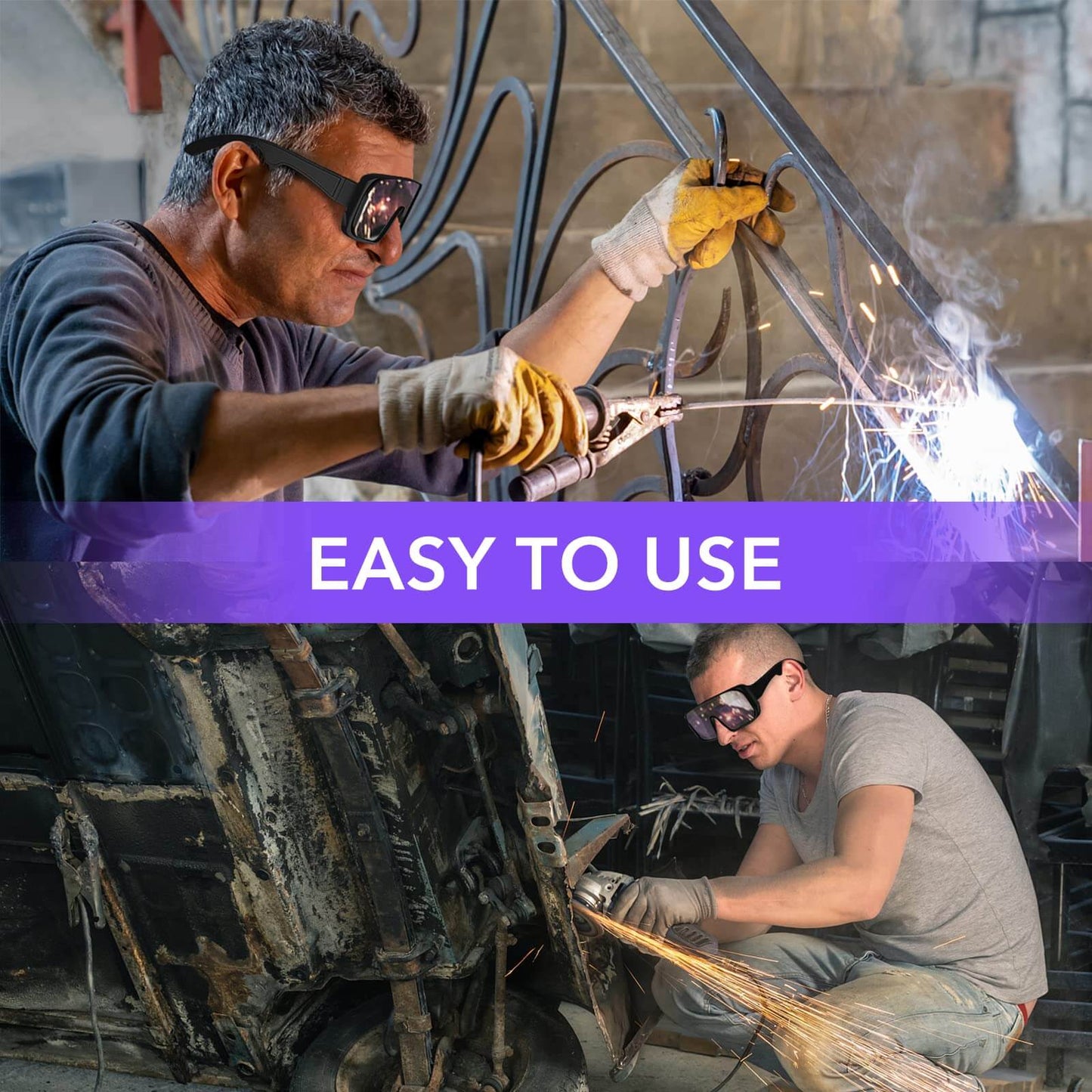 Solar Powered Auto-darkening Safety Welding Goggles
