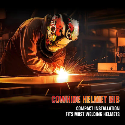 Leather Welding Helmet Bib Heat Resistant