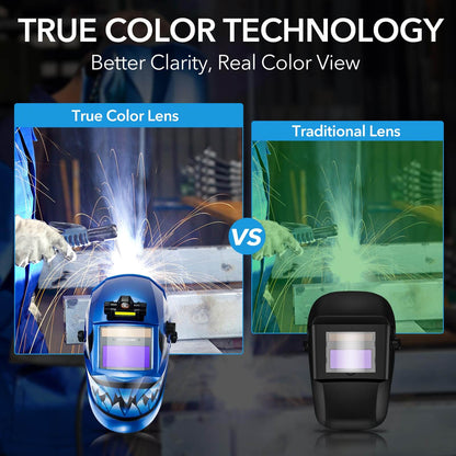 Large Viewing Auto Darkening Welding Helmets