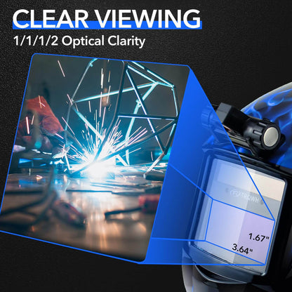True Color 1/1/1/2 Top Optical Clarity Welding Helmet