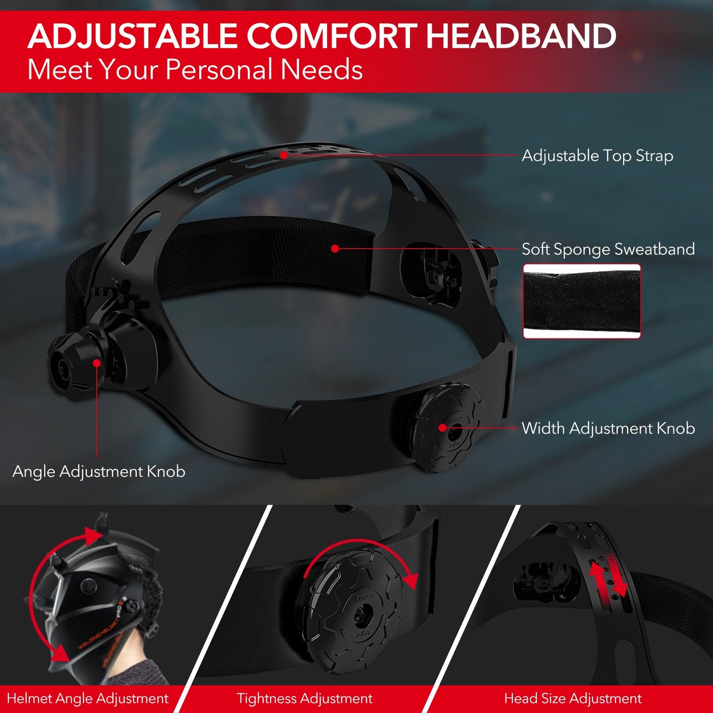 Auto Darkening Welding Helmets with Light