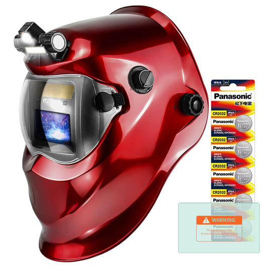 Auto Darkening Welding Helmets (Red)