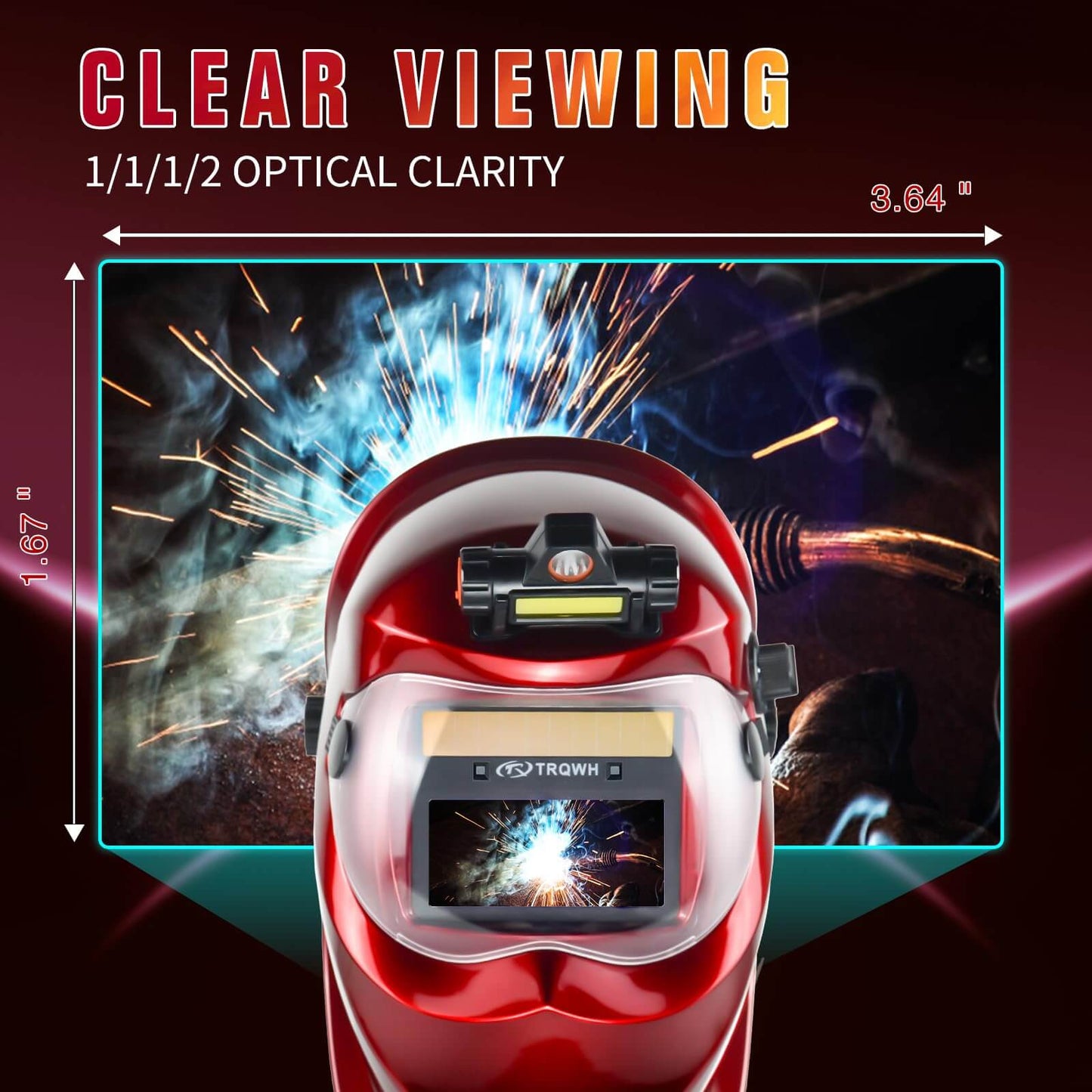 Auto Darkening Welding Helmets (Red)