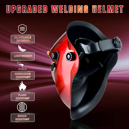 Auto Darkening Welding Helmets (Red)