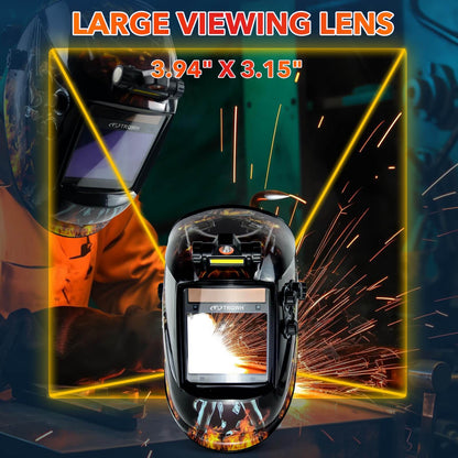 3.94" x 3.15" Large View True Color Welding Helmet