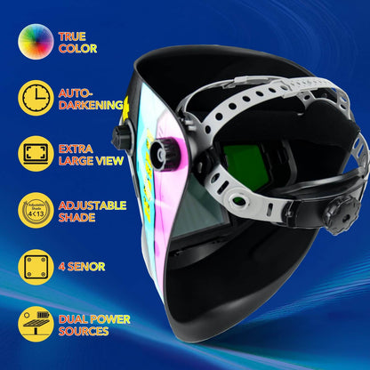 Large Viewing Welding Helmet with Side View
