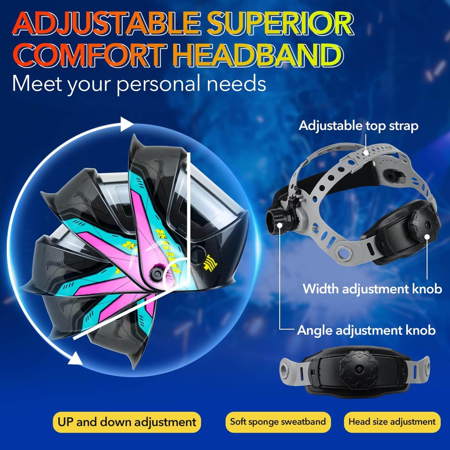 Large Viewing Welding Helmet with Side View