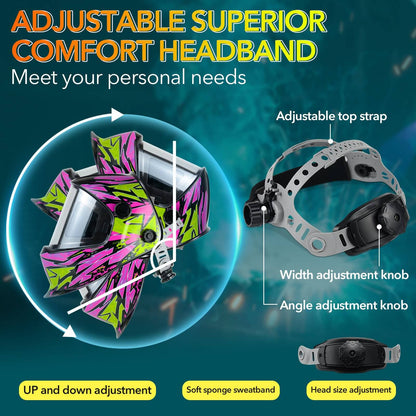 Large Viewing Welding Helmet with Side View