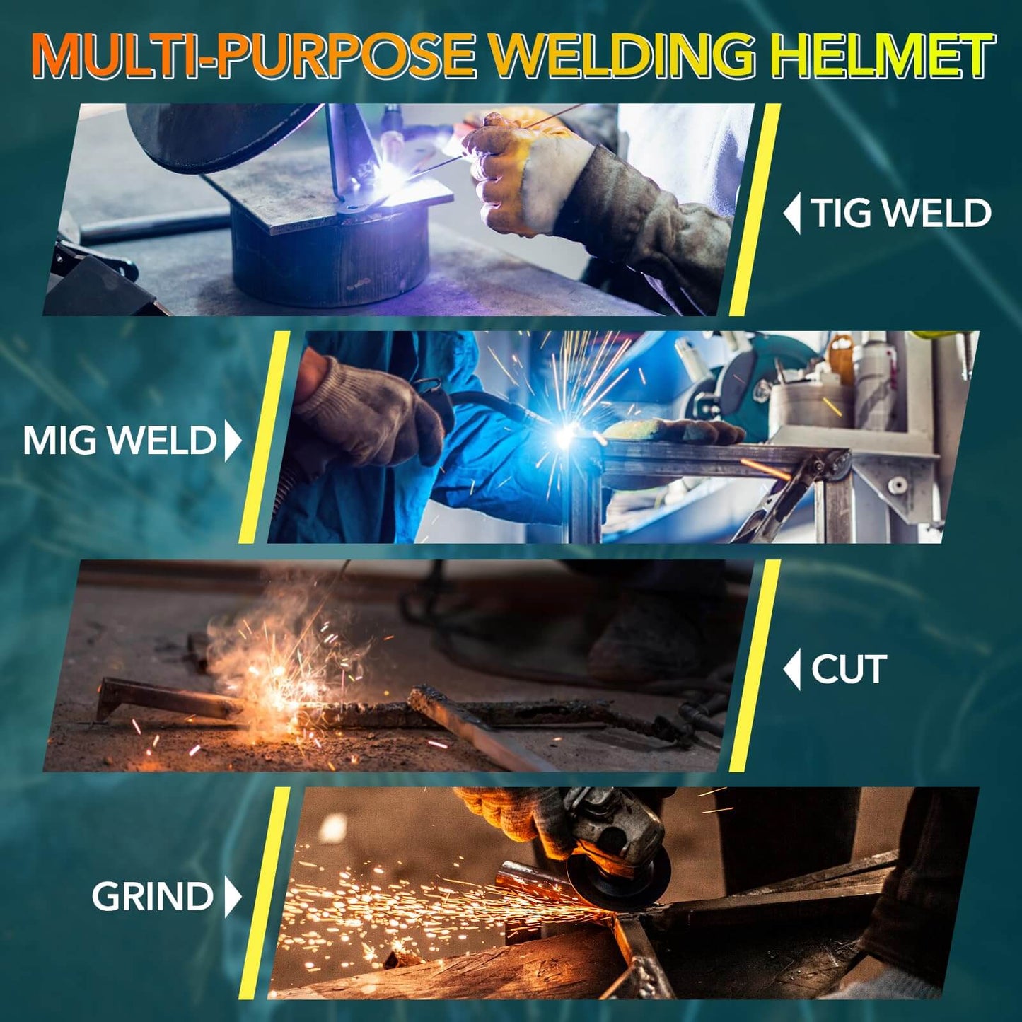 Large Viewing Welding Helmet with Side View
