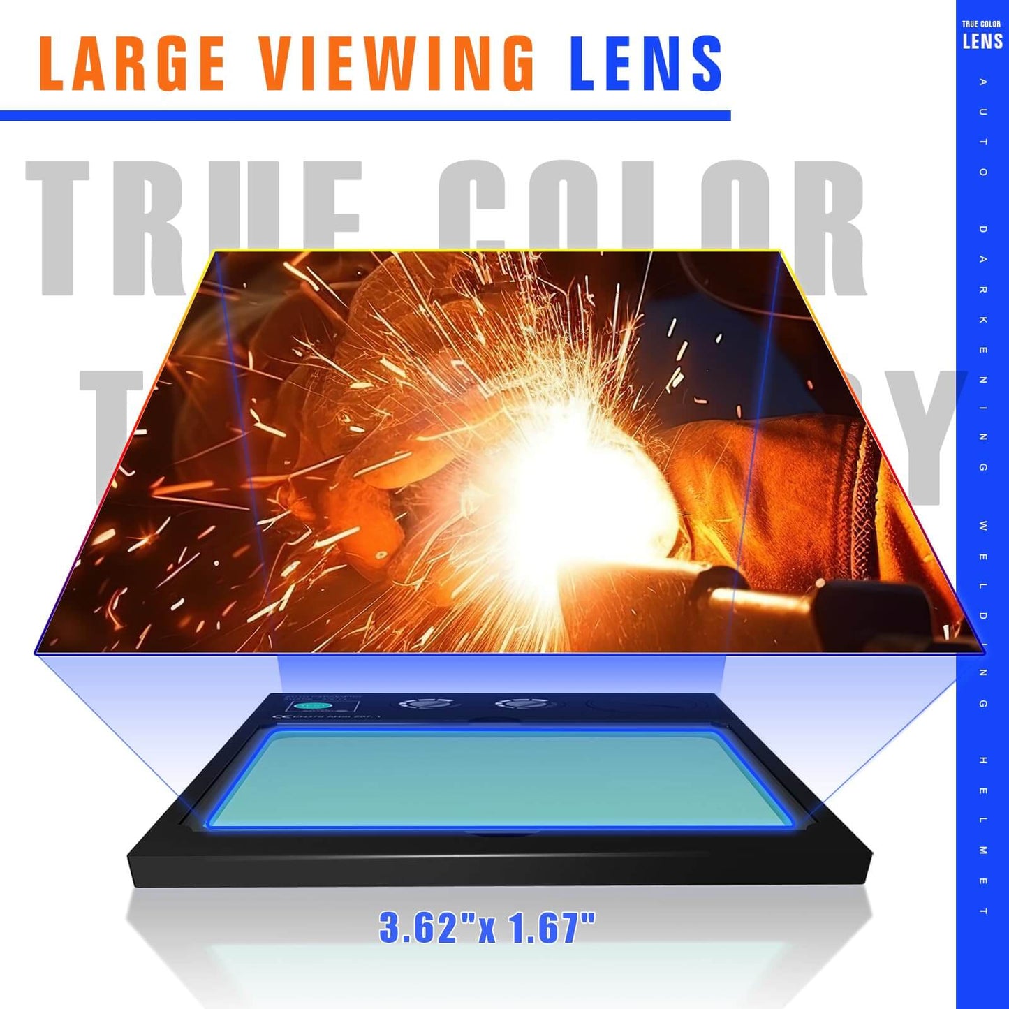 True Color Auto Darkening Welding Helmets