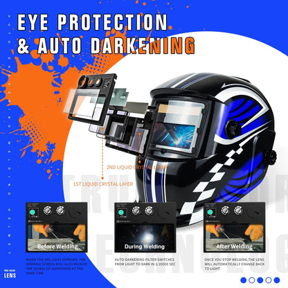 True Color Auto Darkening Welding Helmets
