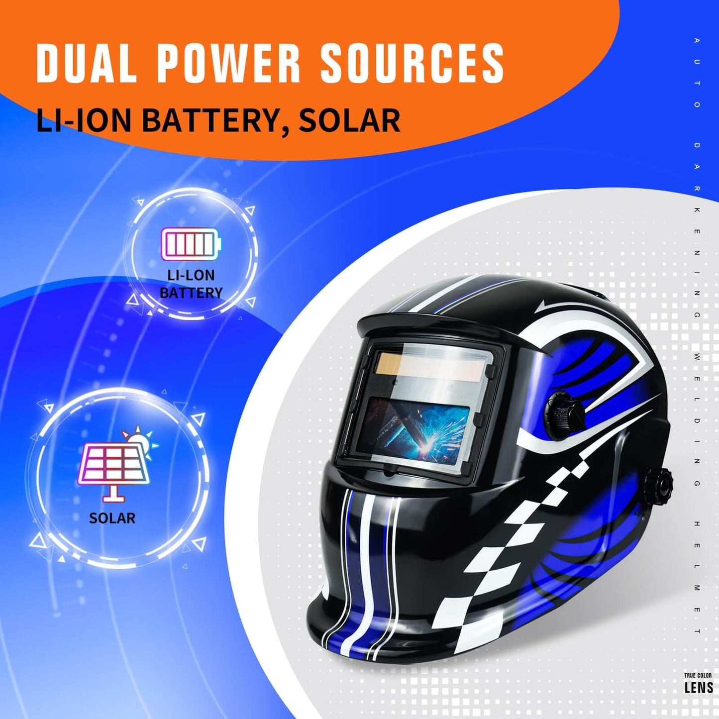 True Color Auto Darkening Welding Helmets