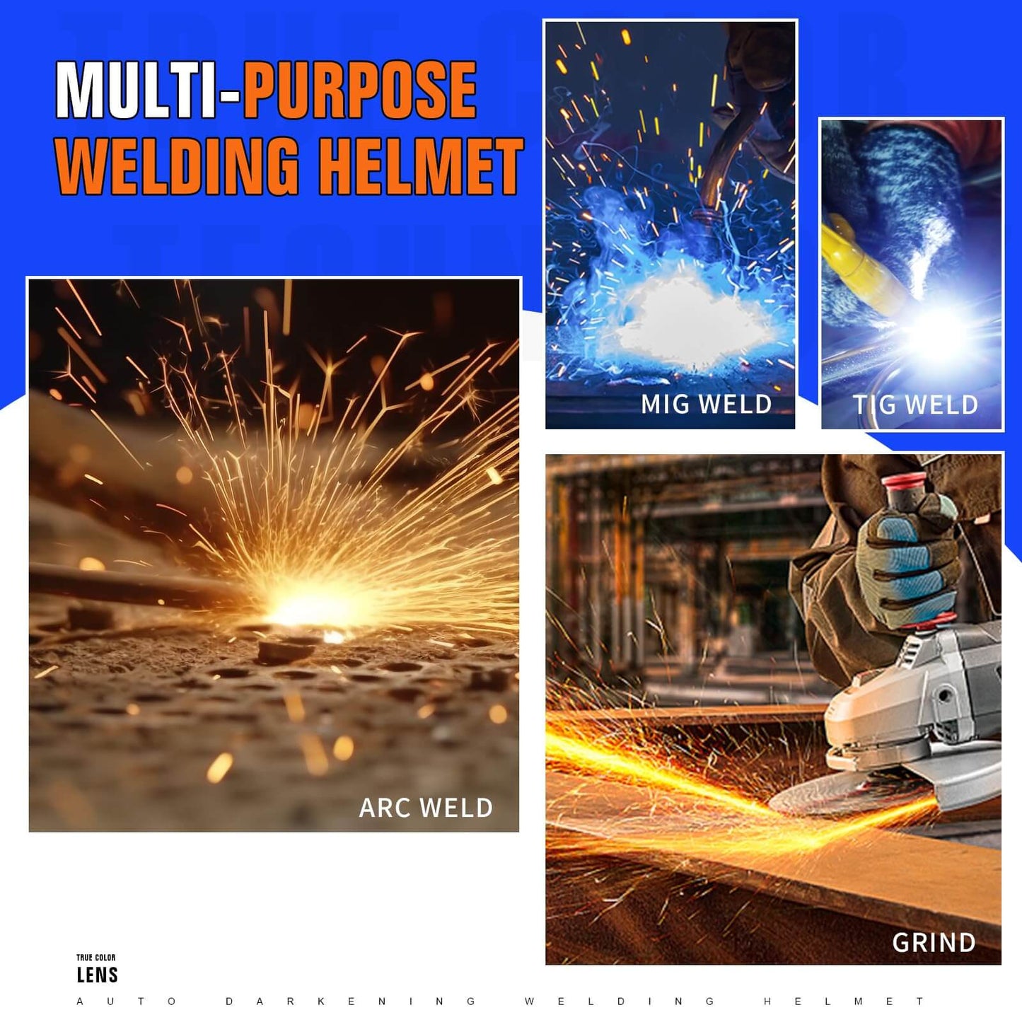 True Color Auto Darkening Welding Helmets