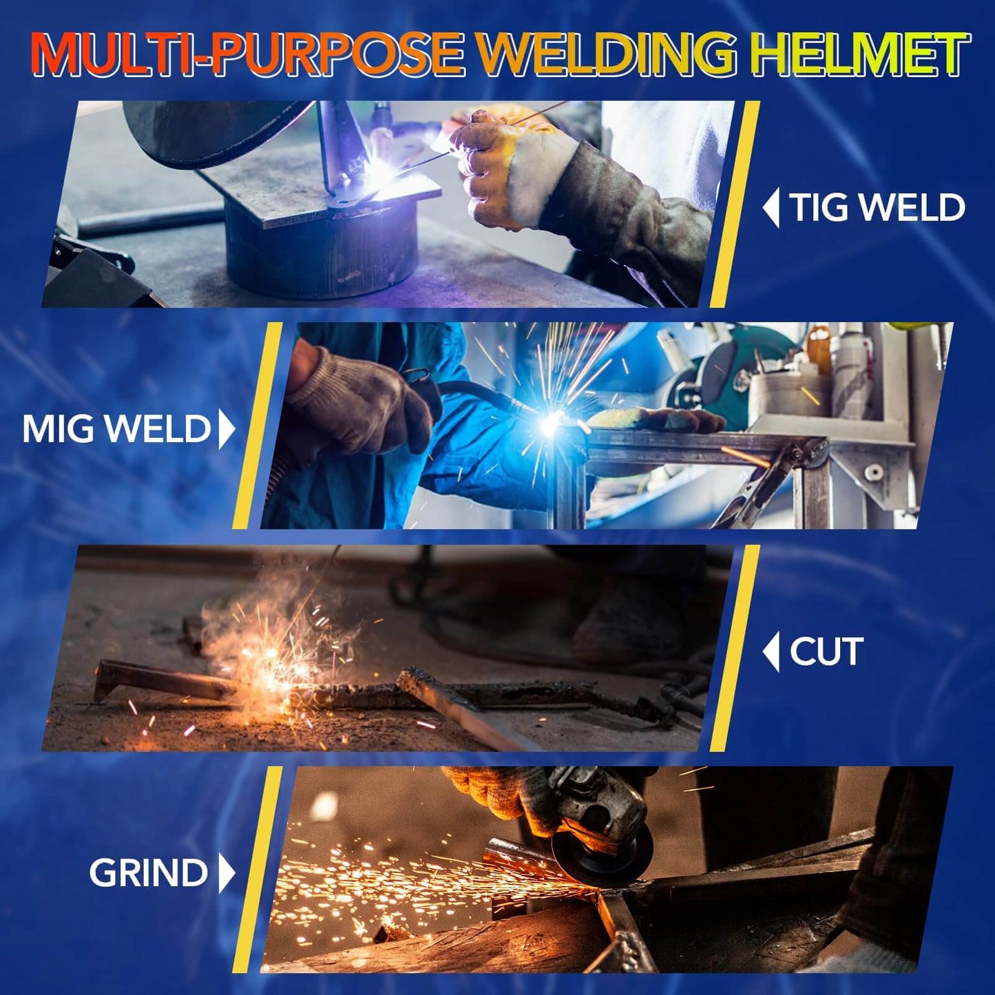Welding Helmet Auto Darkening Large Viewing