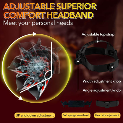 Welding Hood with Light Auto Darkening